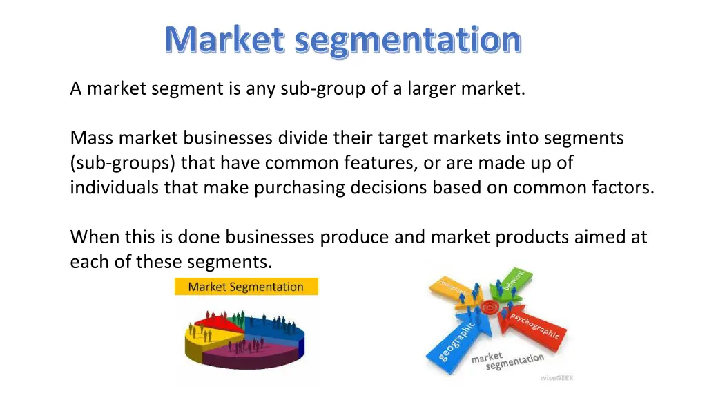 market segmentation