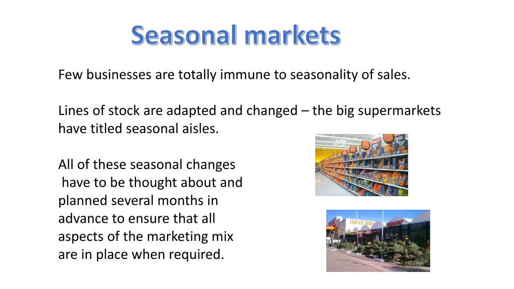 seasonal markets 1