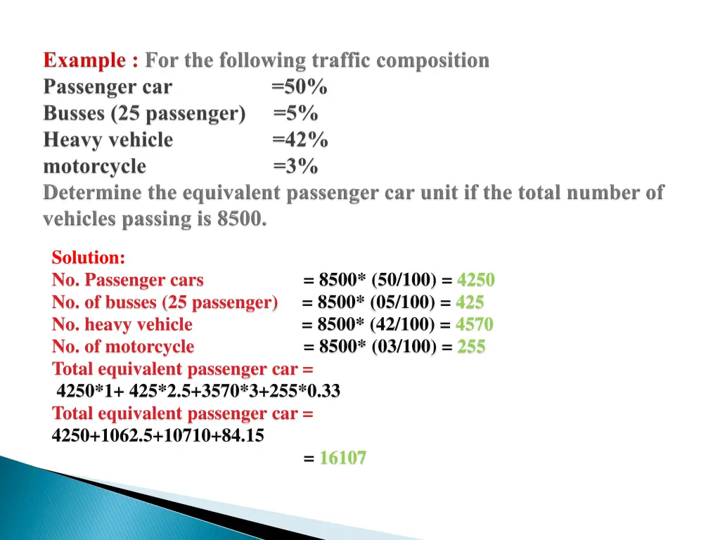 solution no passenger cars no of busses