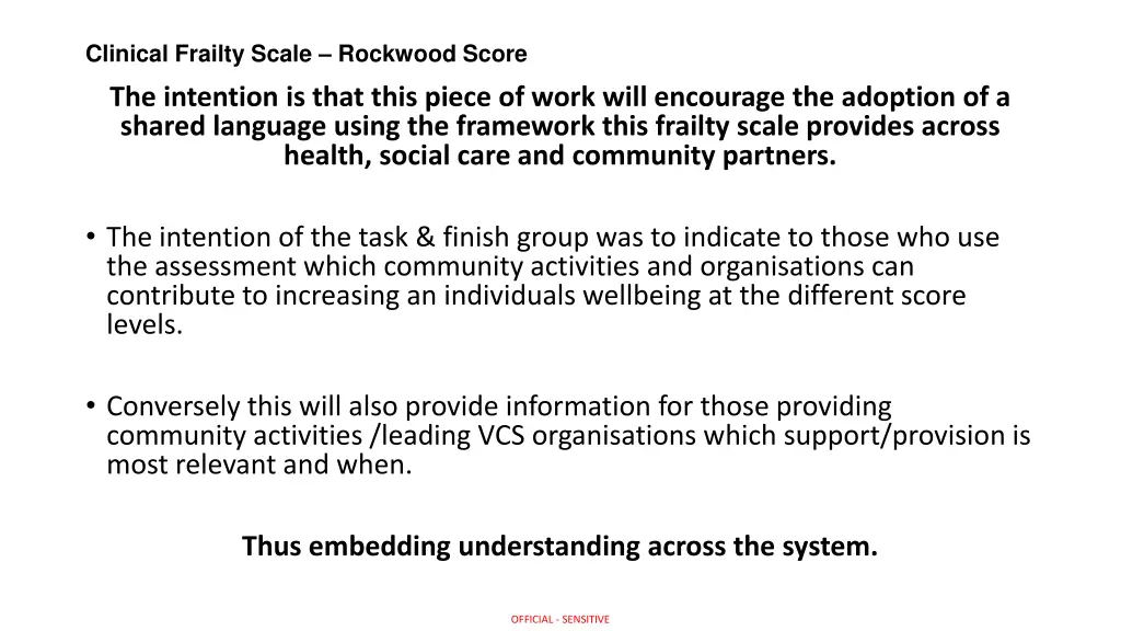 clinical frailty scale rockwood score