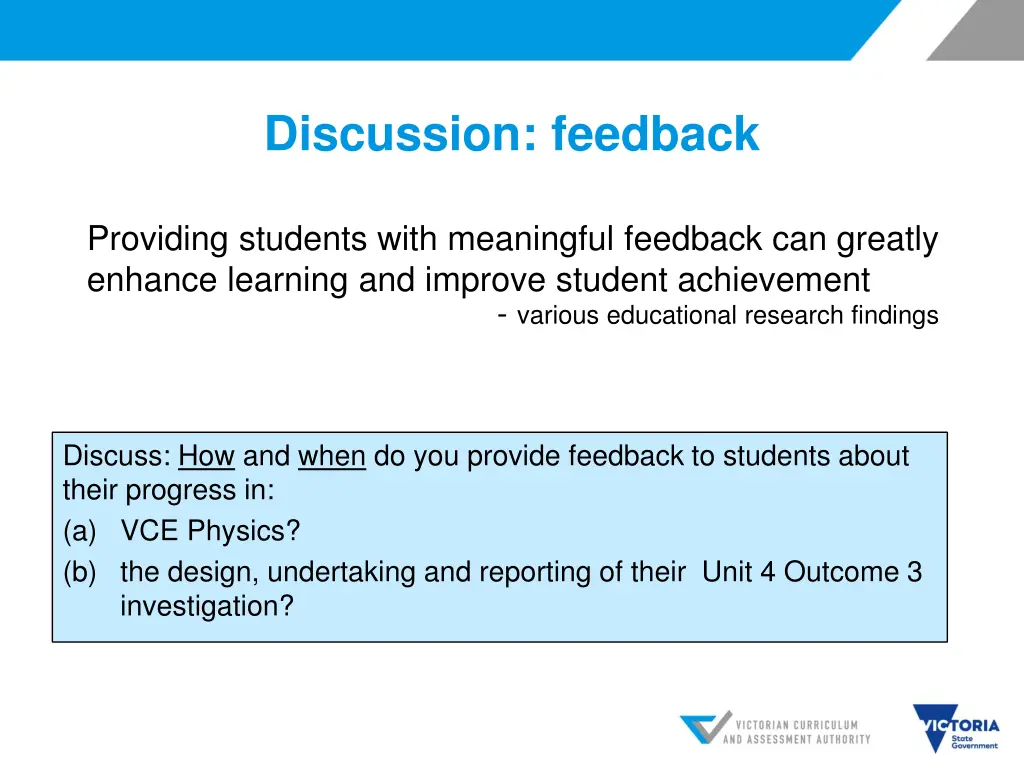 discussion feedback