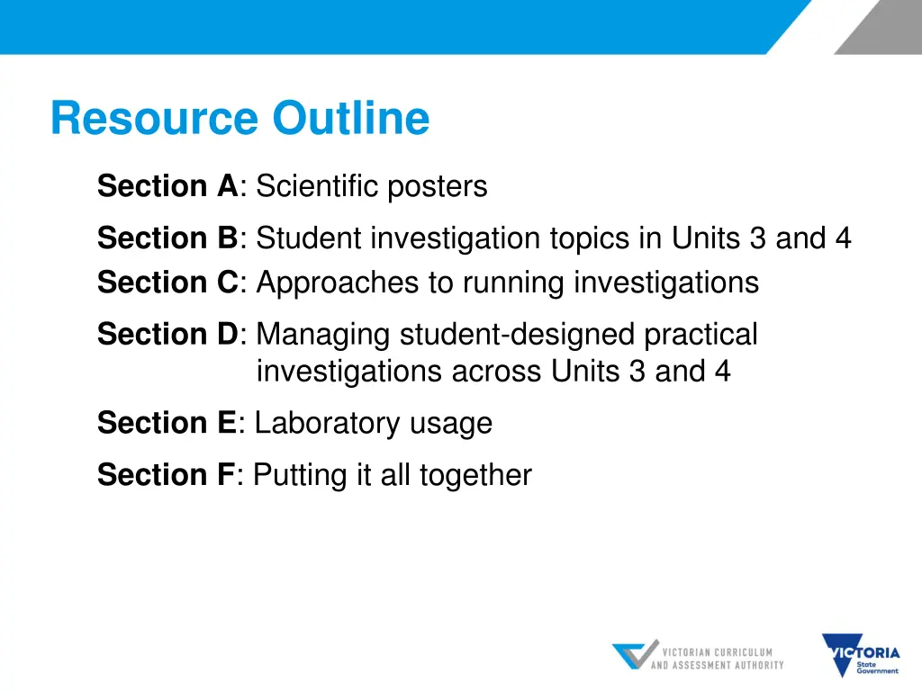 resource outline