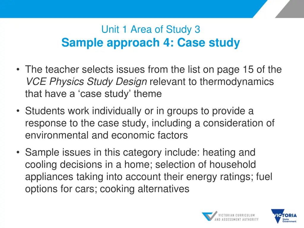 unit 1 area of study 3 sample approach 4 case