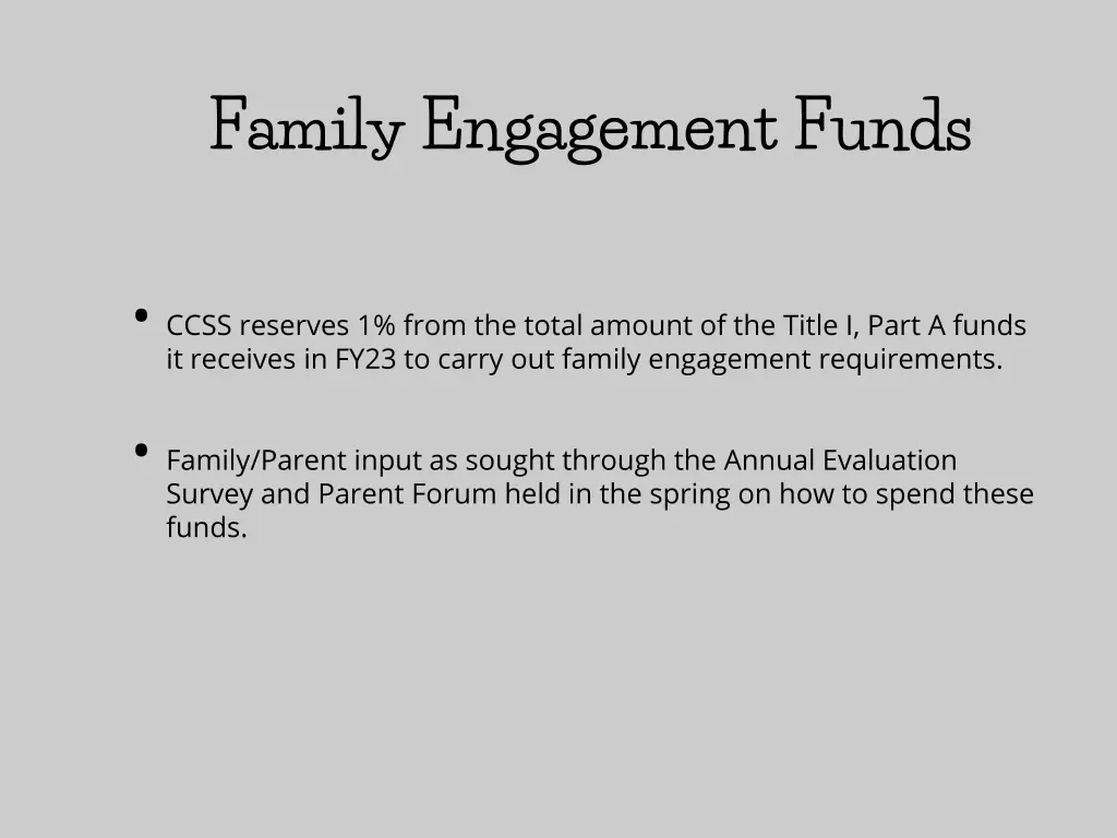 family engagement funds