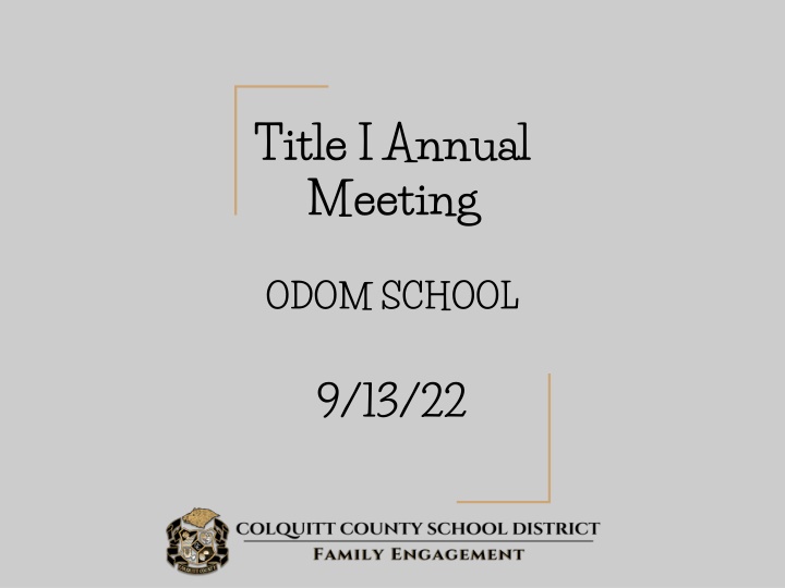 title i annual meeting