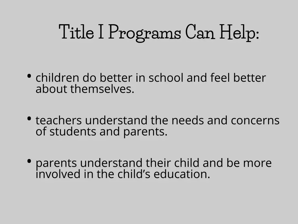 title i programs can help