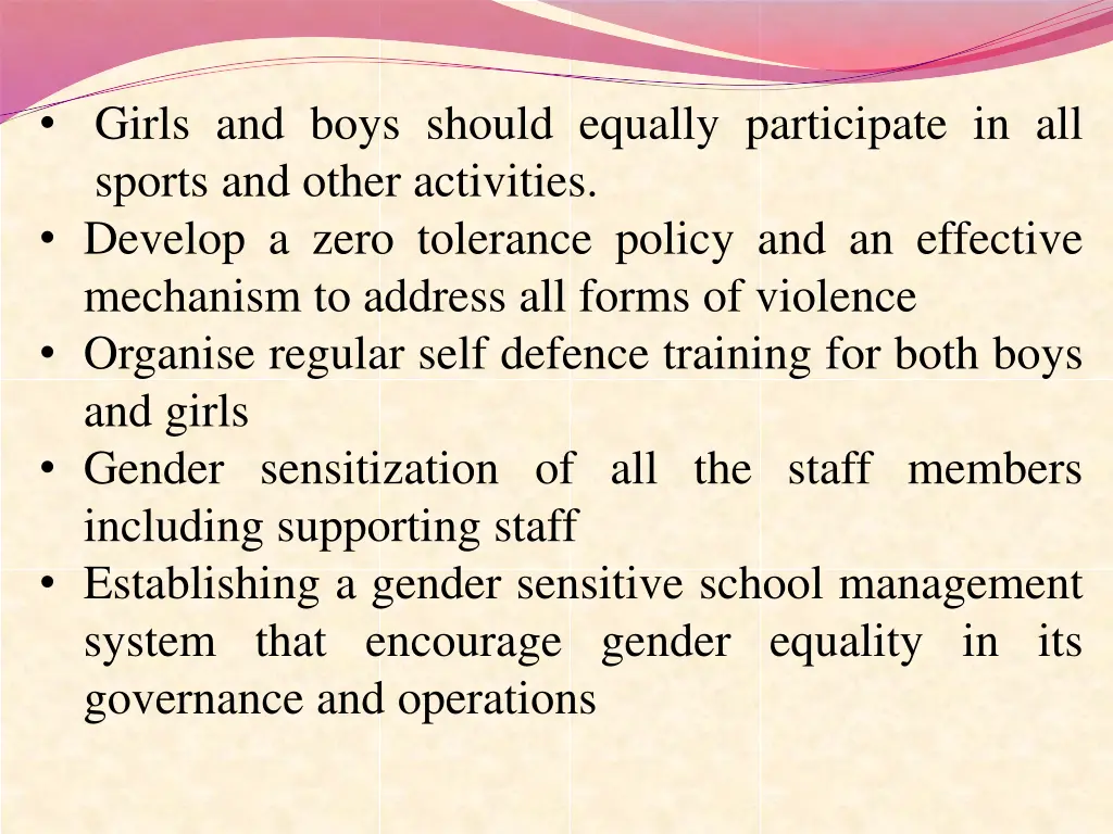 girls and boys should equally participate