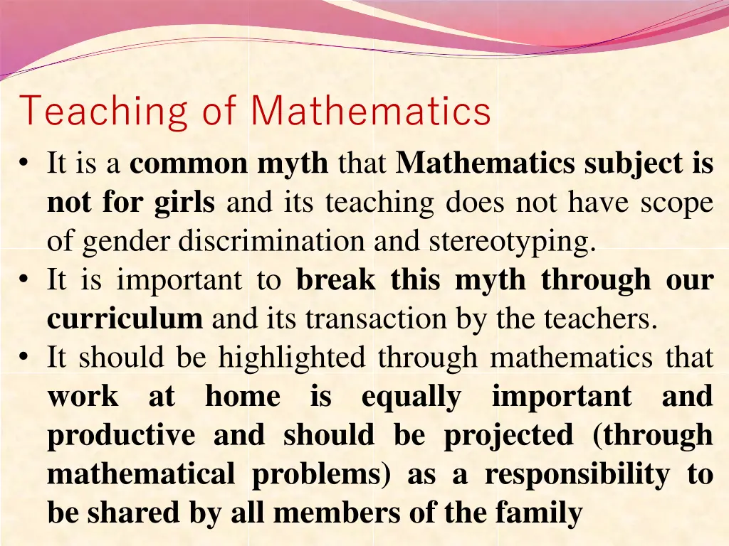 teaching of mathematics it is a common myth that