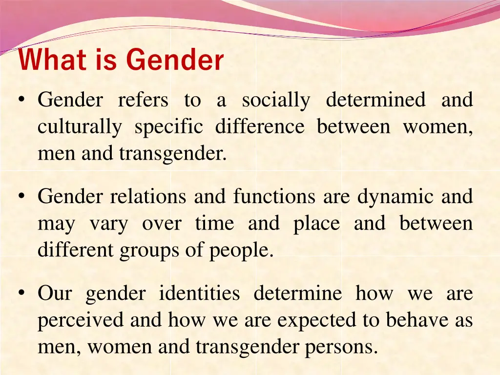 what is gender gender refers to a socially