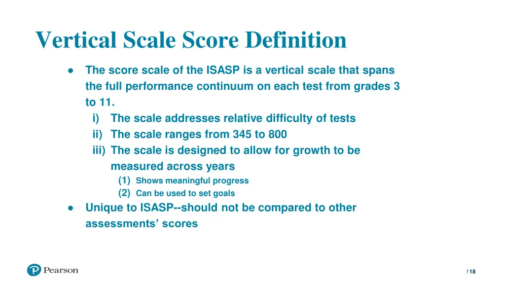 vertical scale score definition