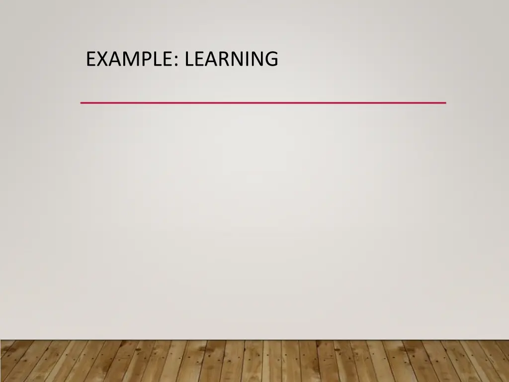 example learning