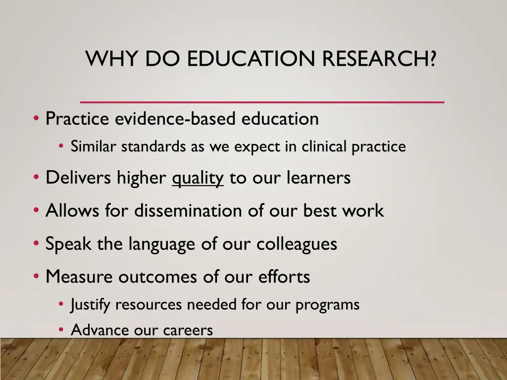 why do education research