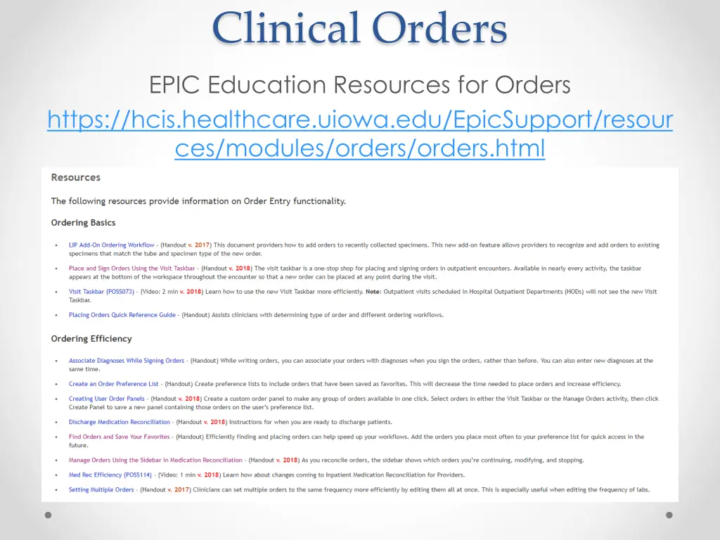 clinical orders 2