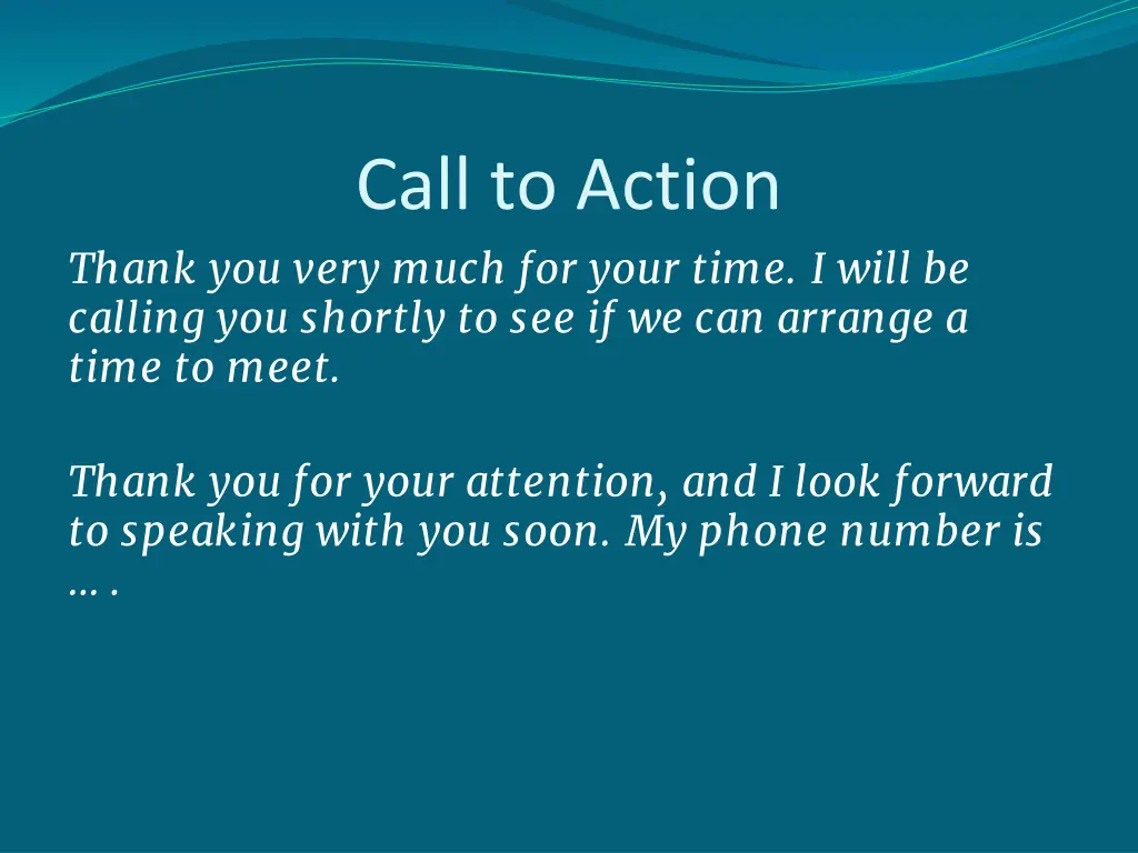 call to action