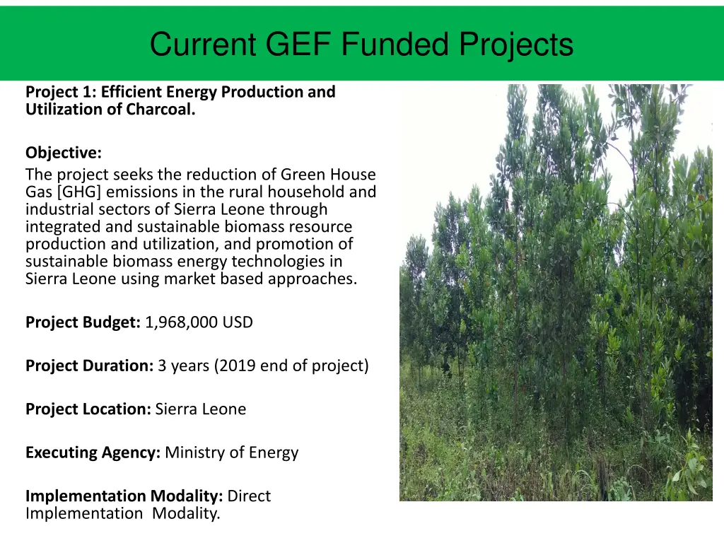 current gef funded projects