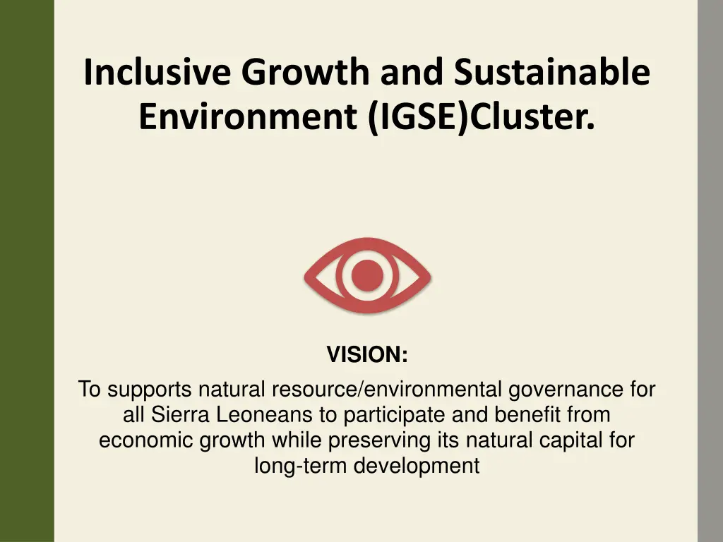 inclusive growth and sustainable environment igse