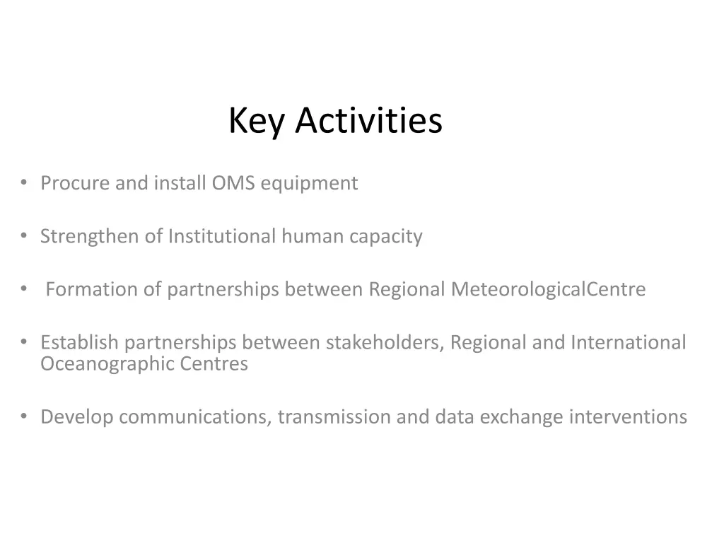 key activities