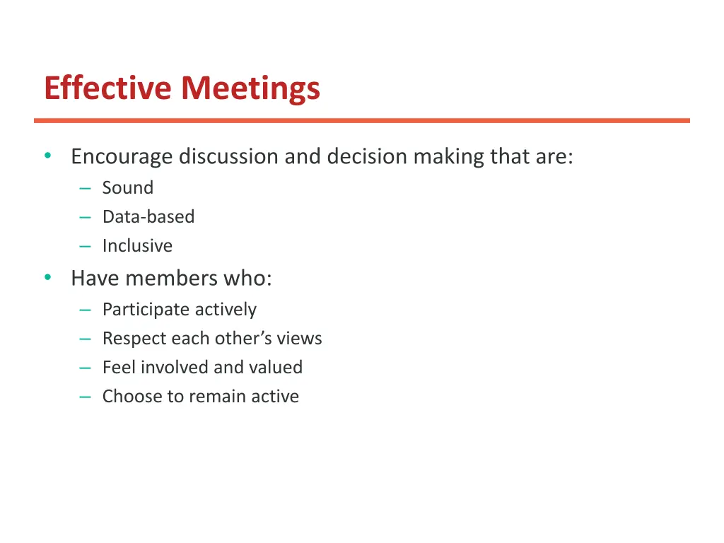 effective meetings