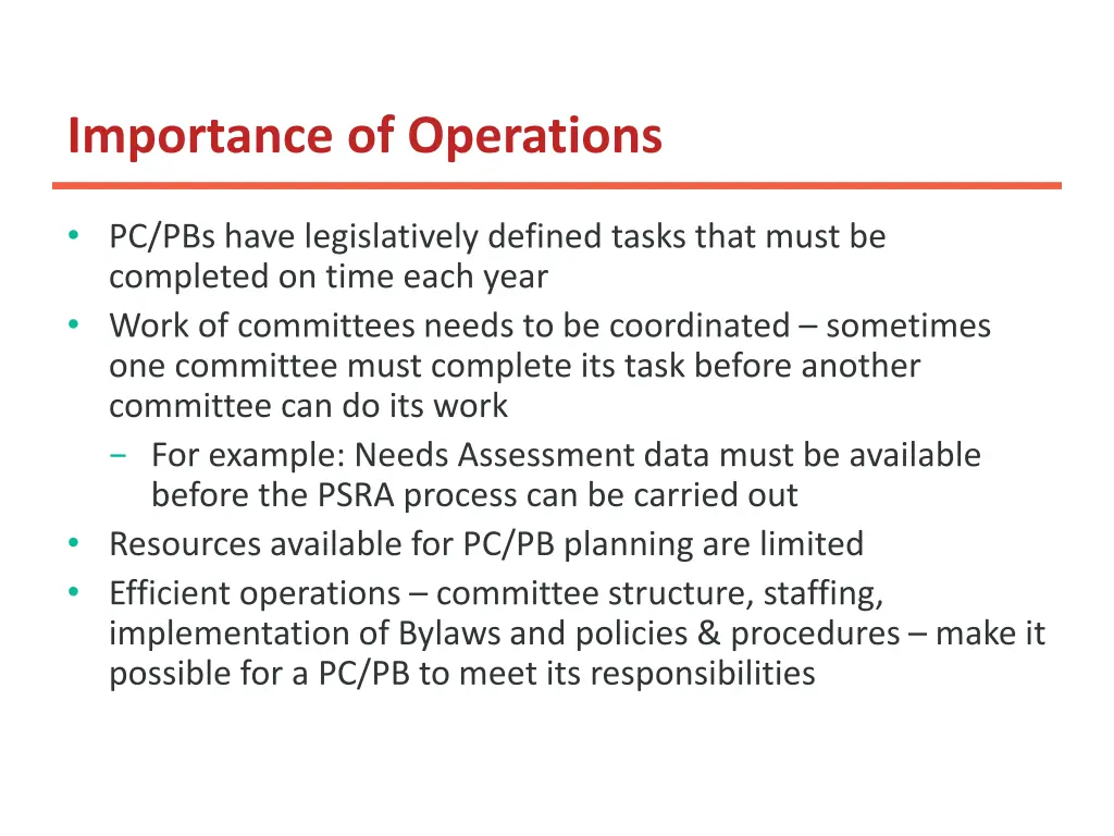 importance of operations