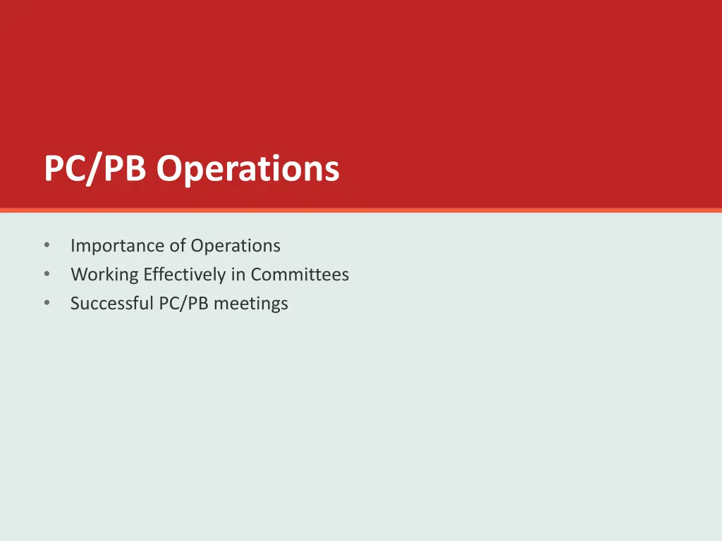 pc pb operations