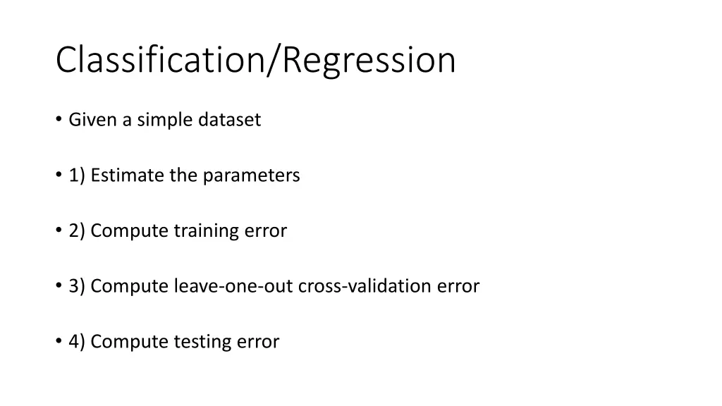 classification regression