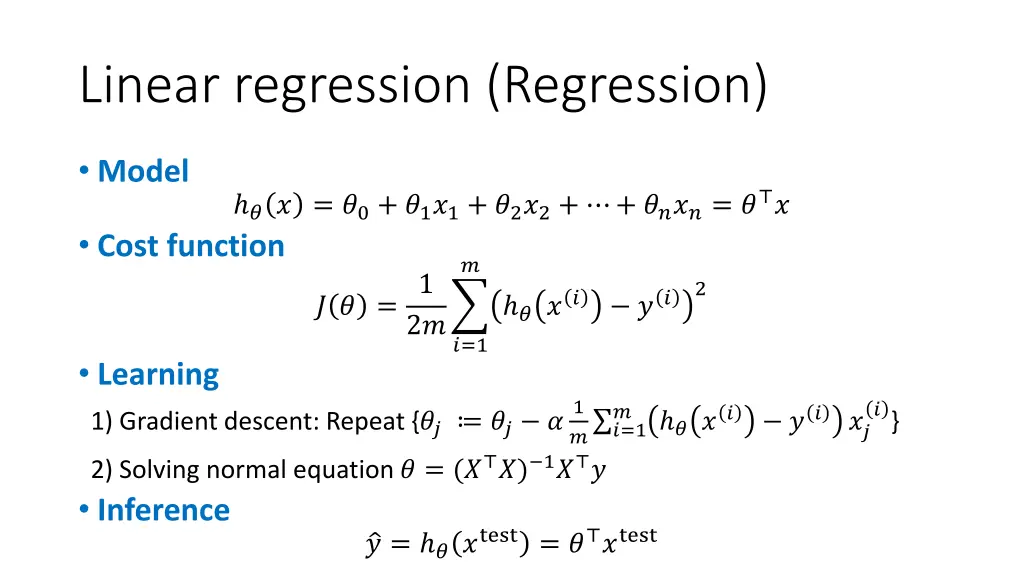 linear regression regression