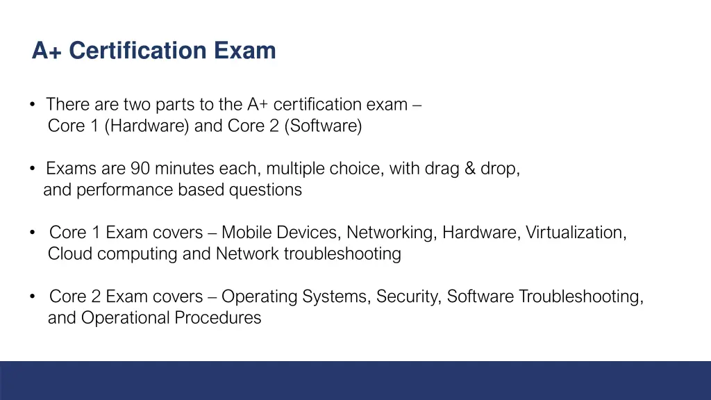 a certification exam