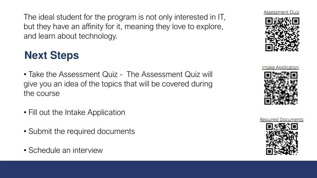 qr code to assessment quiz