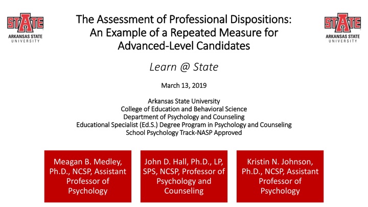 the assessment of professional dispositions