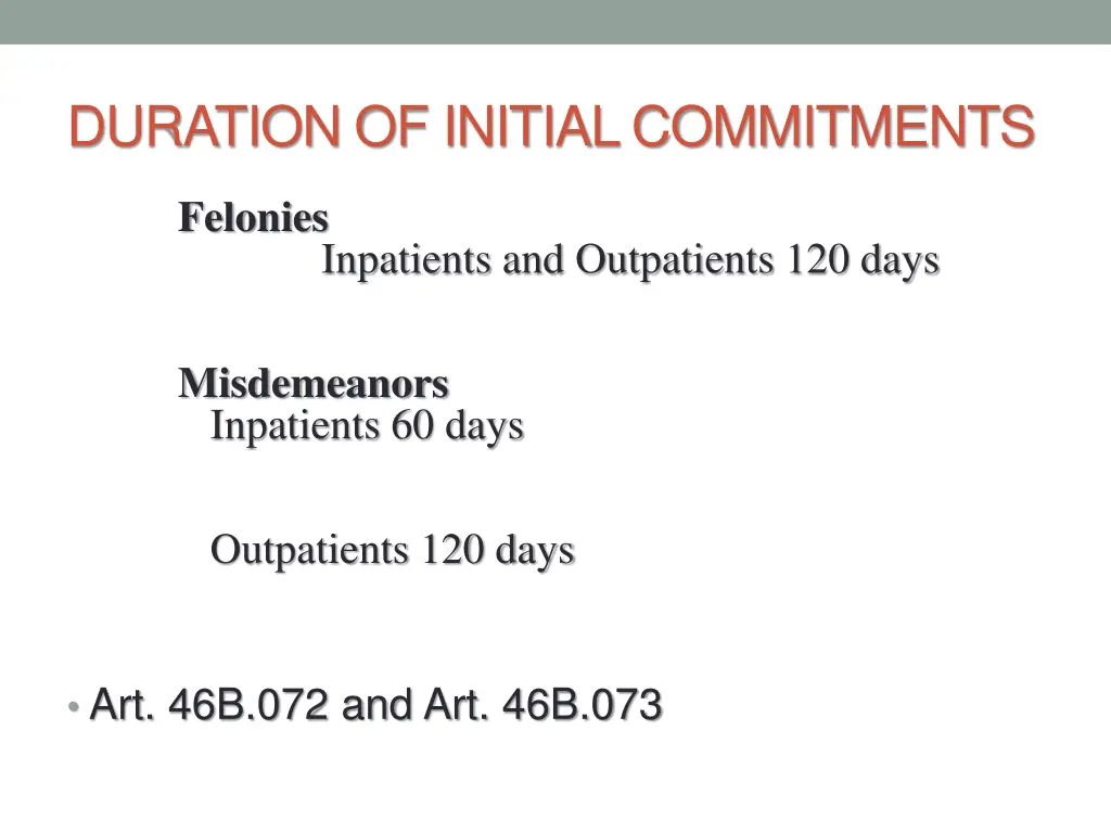 duration of initial commitments