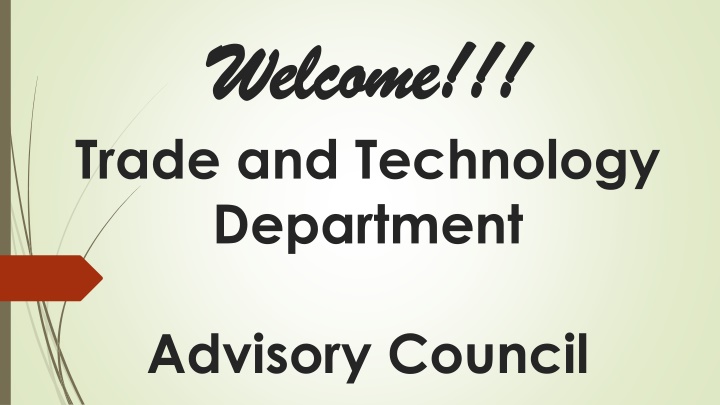 welcome welcome trade and technology department