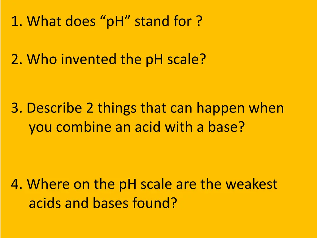 1 what does ph stand for 2 who invented