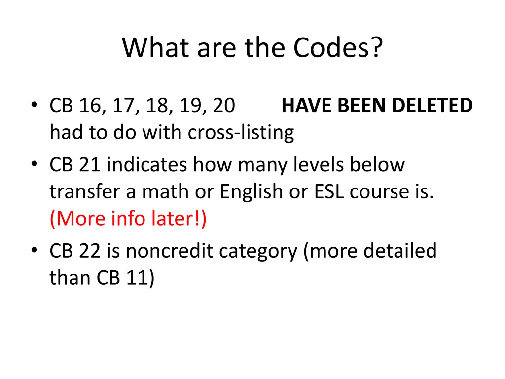 what are the codes 3