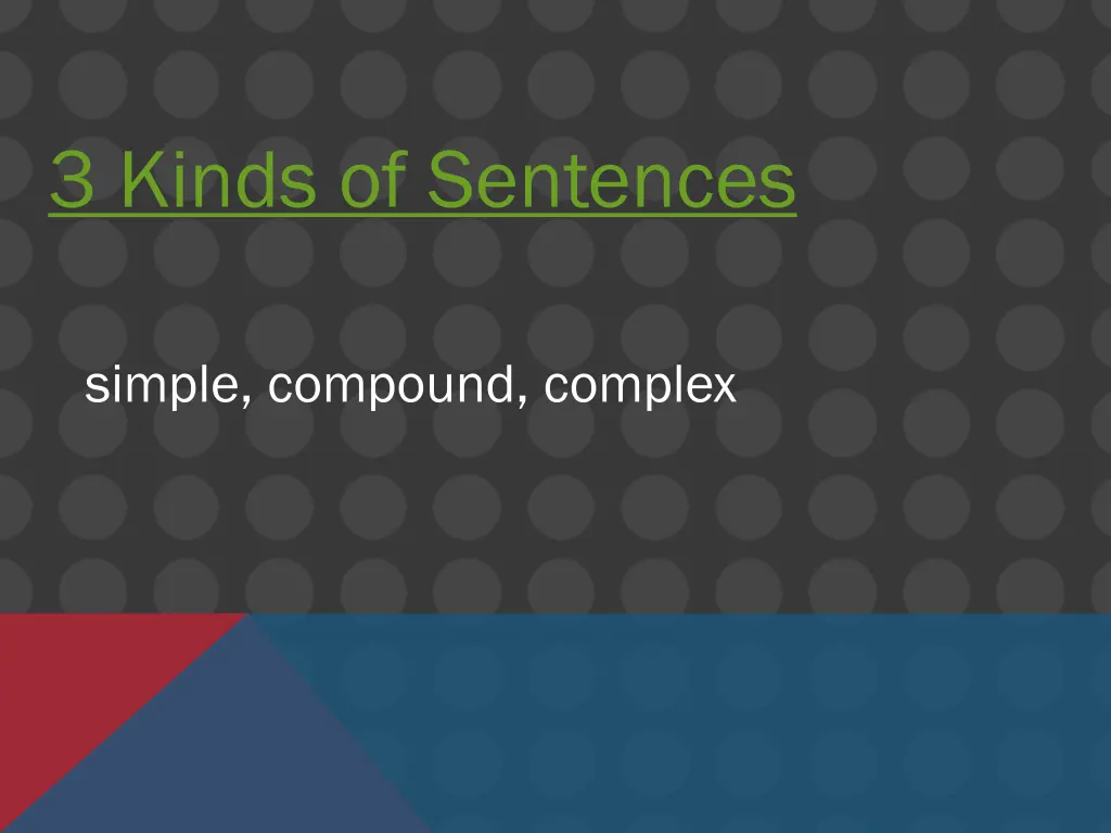 3 kinds of sentences