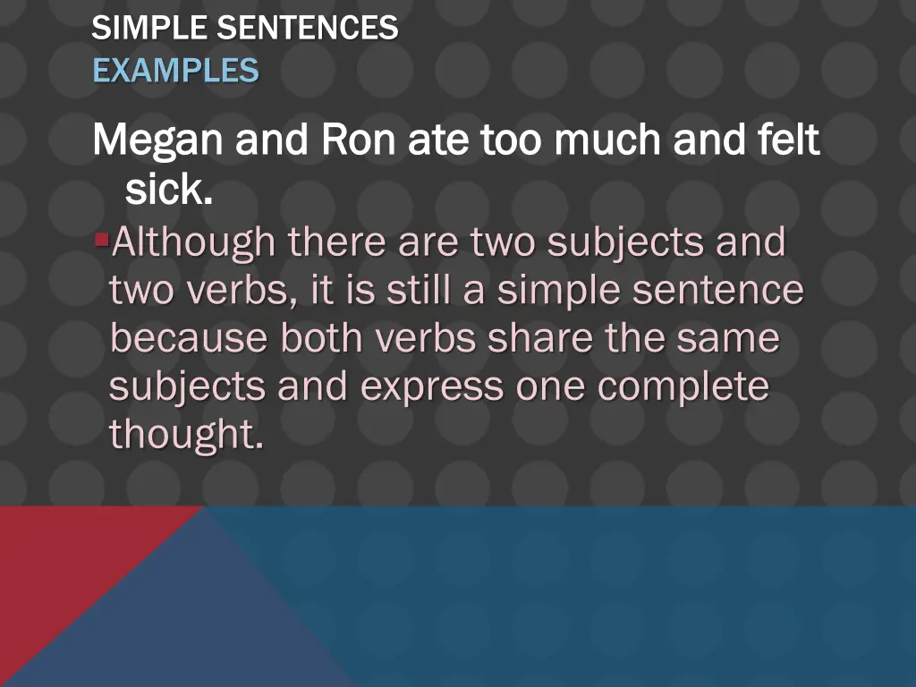 simple sentences examples megan