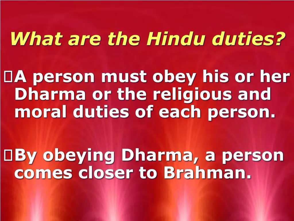 what are the hindu duties