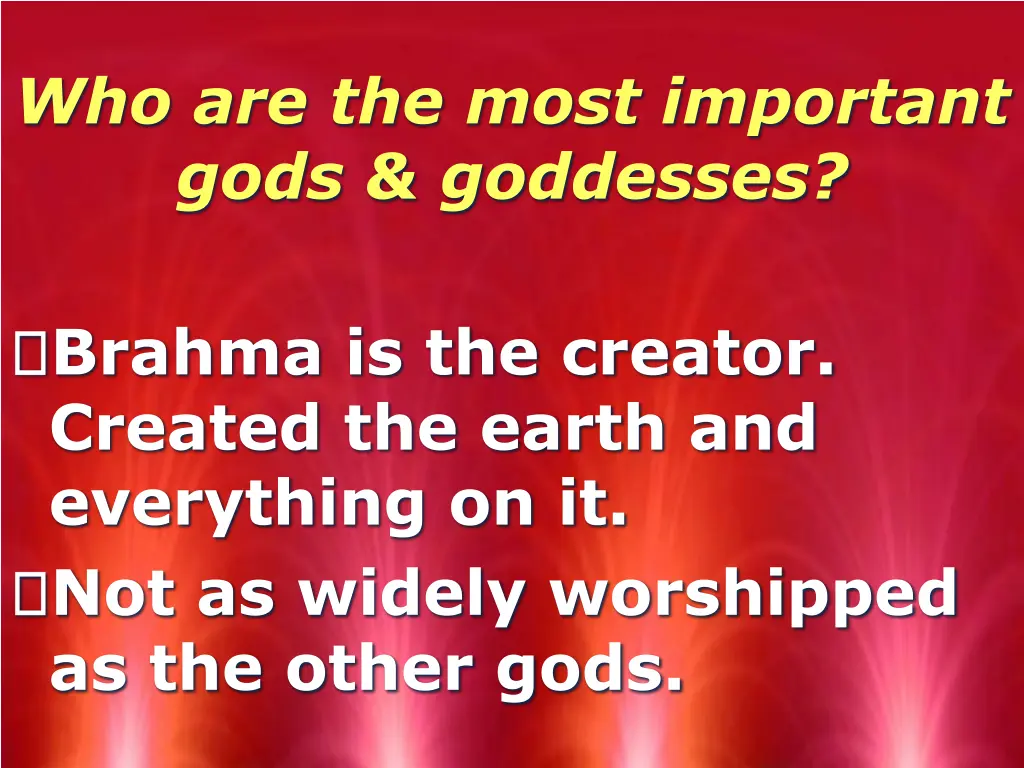 who are the most important gods goddesses