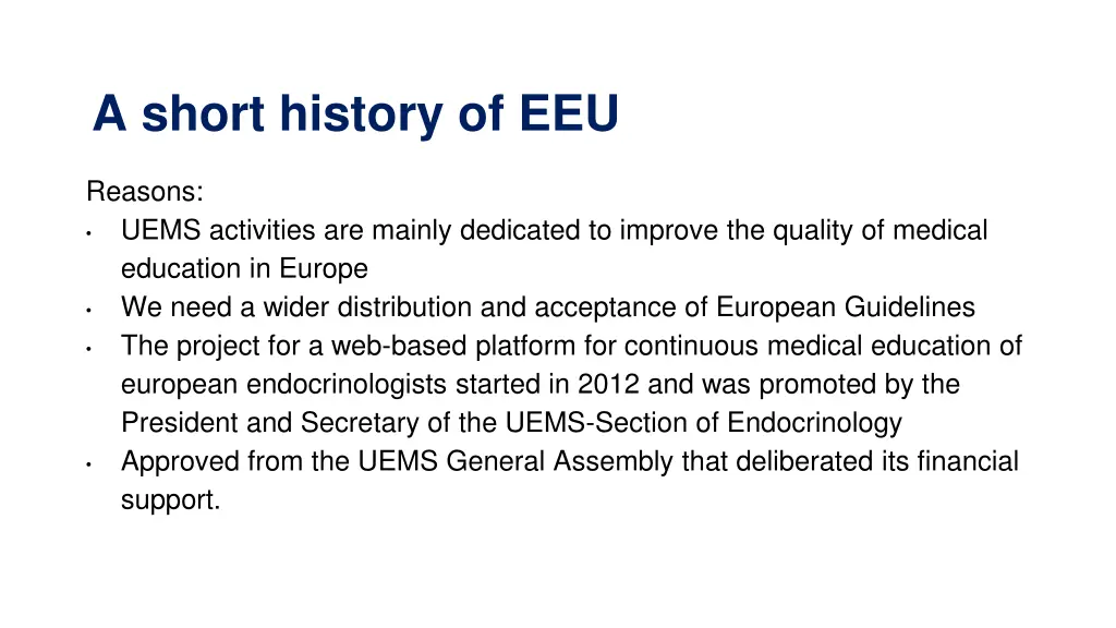 a short history of eeu