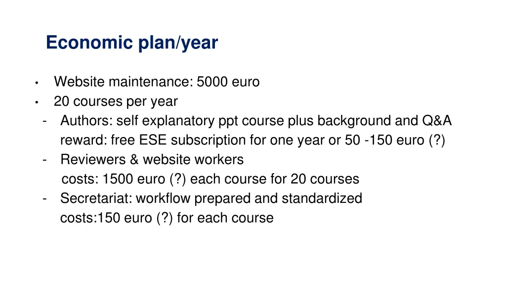 economic plan year