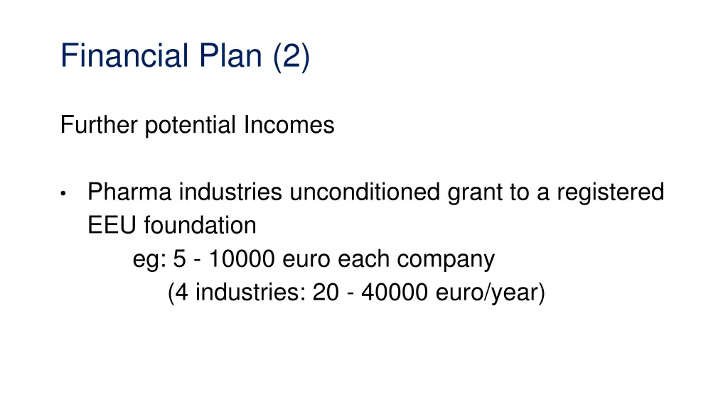 financial plan 2