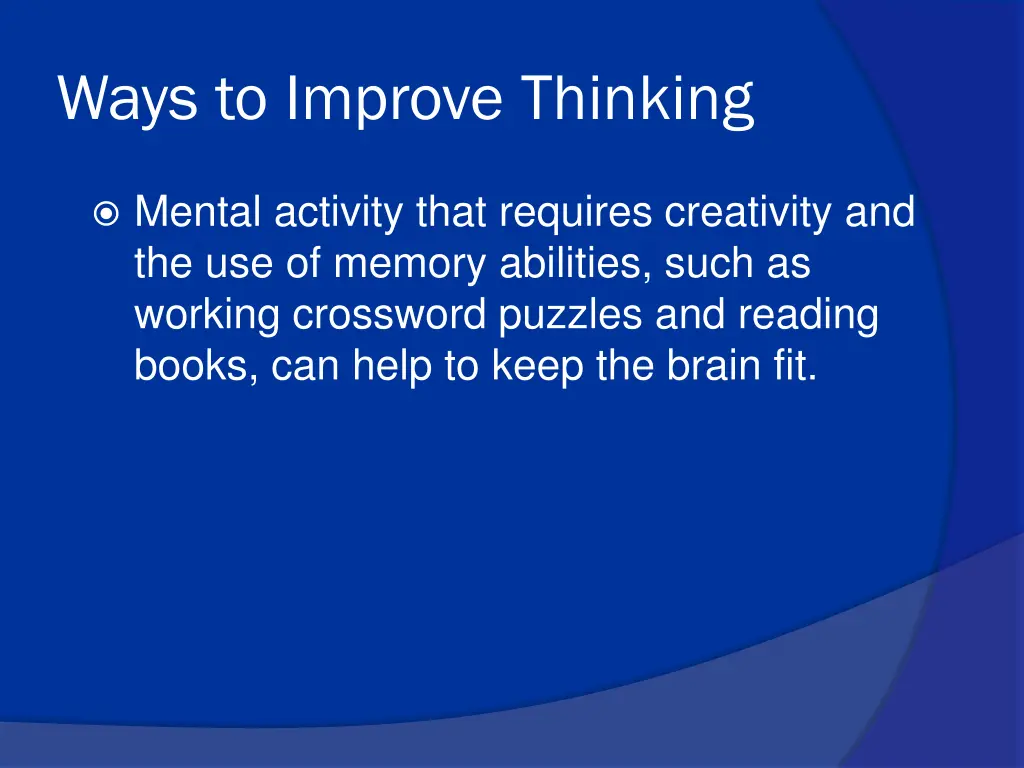 ways to improve thinking