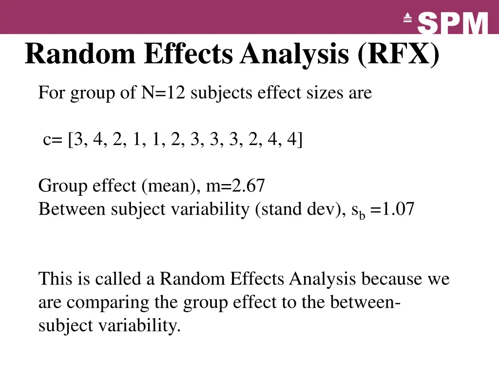 random effectsanalysis rfx 1