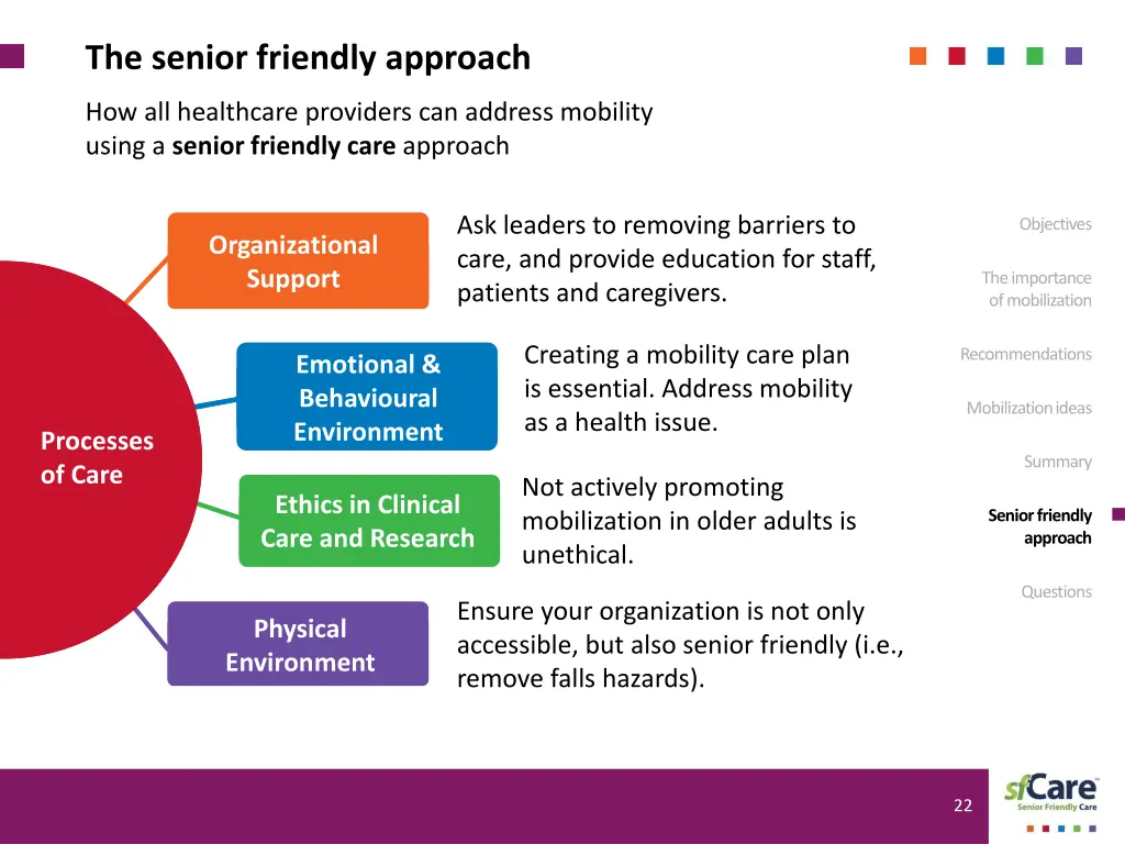 the senior friendly approach