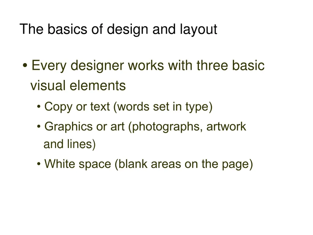 the basics of design and layout