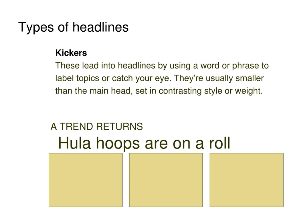 types of headlines