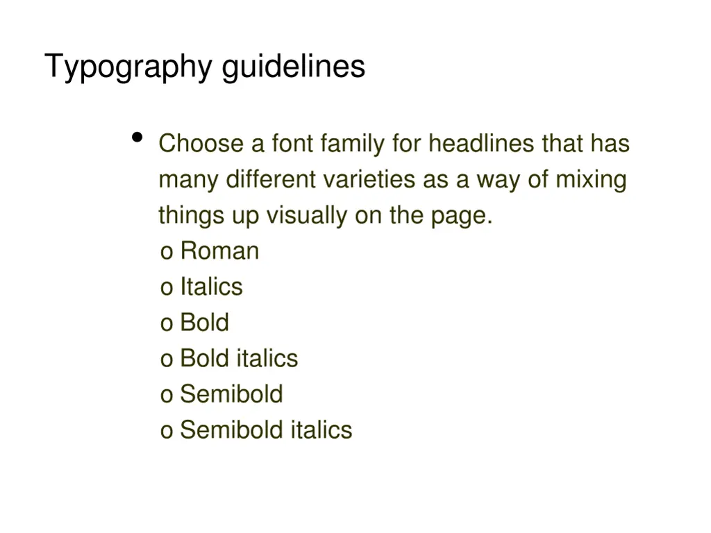 typography guidelines 1