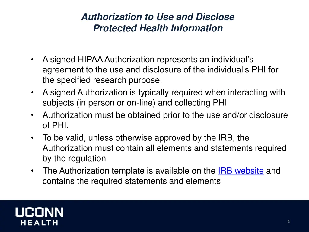 authorization to use and disclose protected