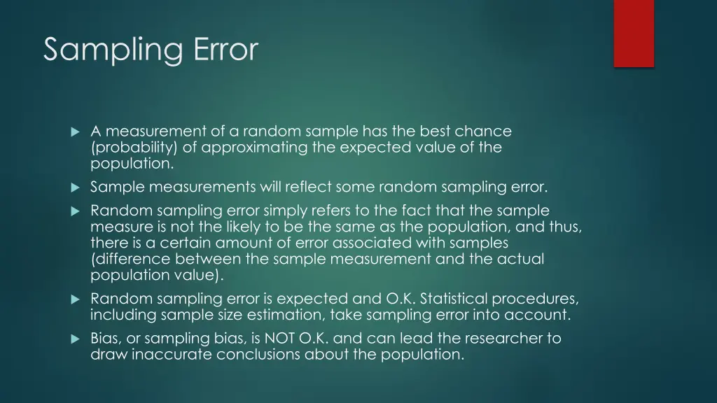 sampling error