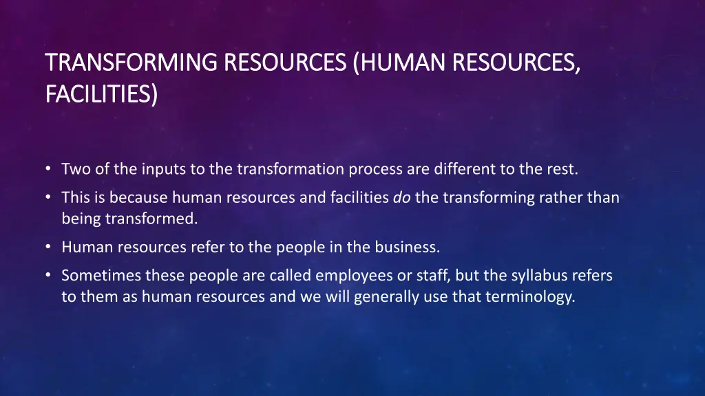 transforming resources human resources