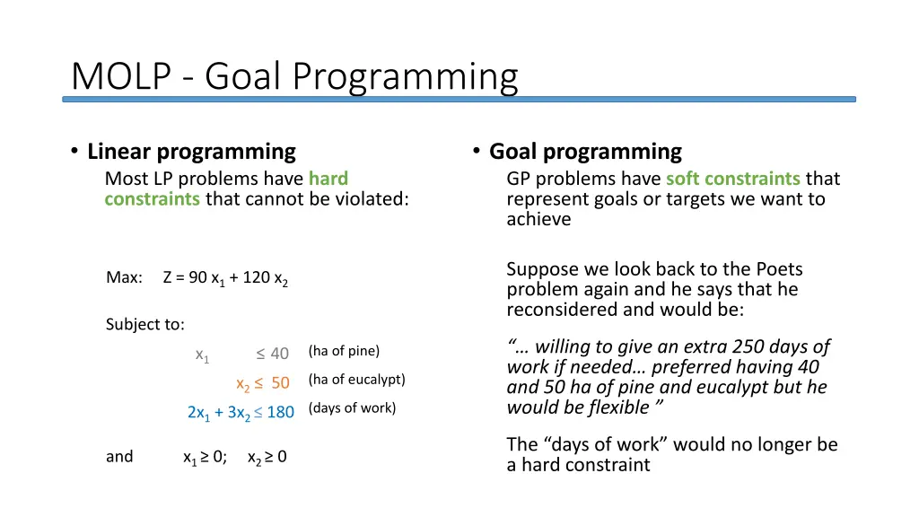 molp goal programming 2